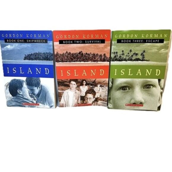 Gordon Korman ISLAND Trilogy Complete Set (Books 1-3) Scholastic PB Adventure Se - Picture 1 of 2